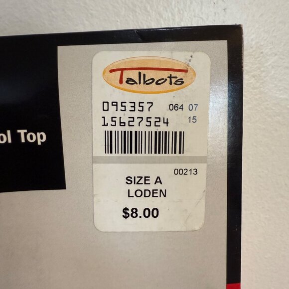 Talbots Microfiber Opaque Control Top Pantyhose Lycra 3D Size A Loden VTG Hose - Picture 3 of 9